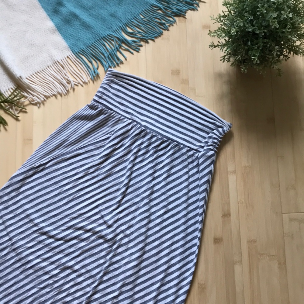 Trendy Striped Maxi Skirt
